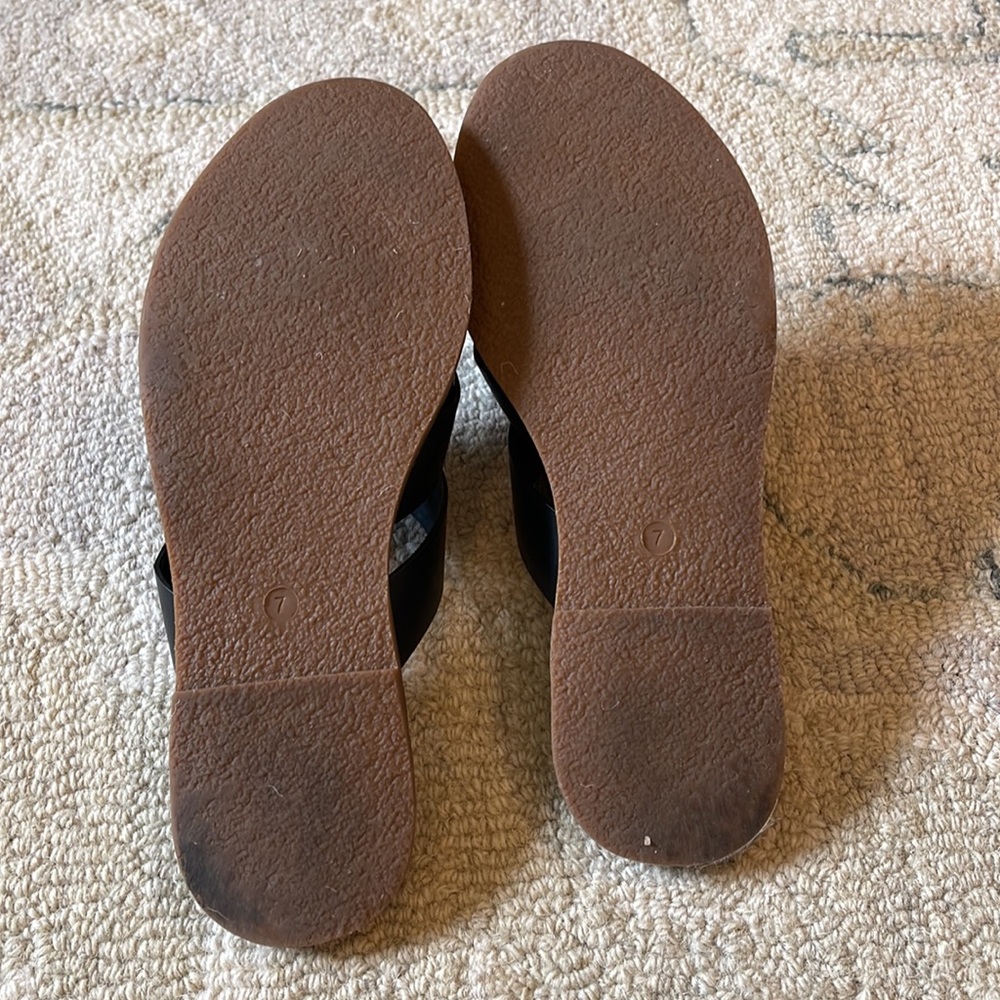 Madewell Leather Sandals Sz 7 - Picture 2 of 4